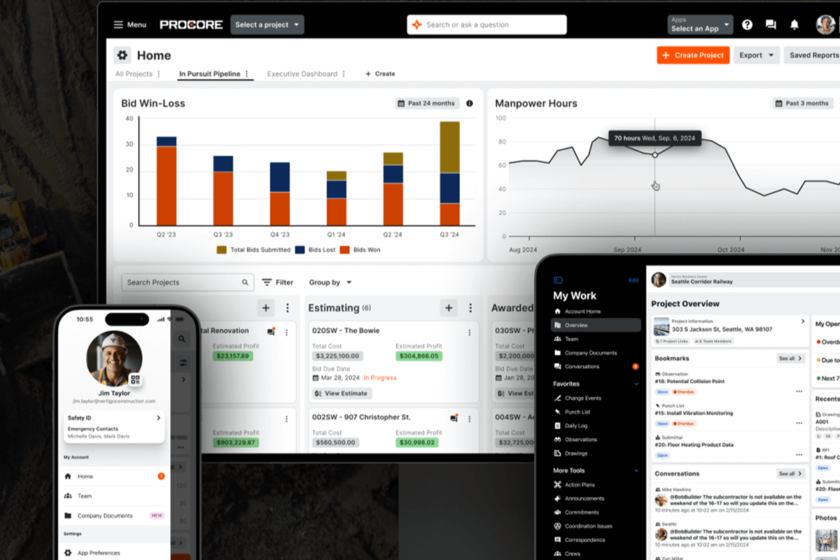 Procore migreert Home naar nieuw platform Hubs